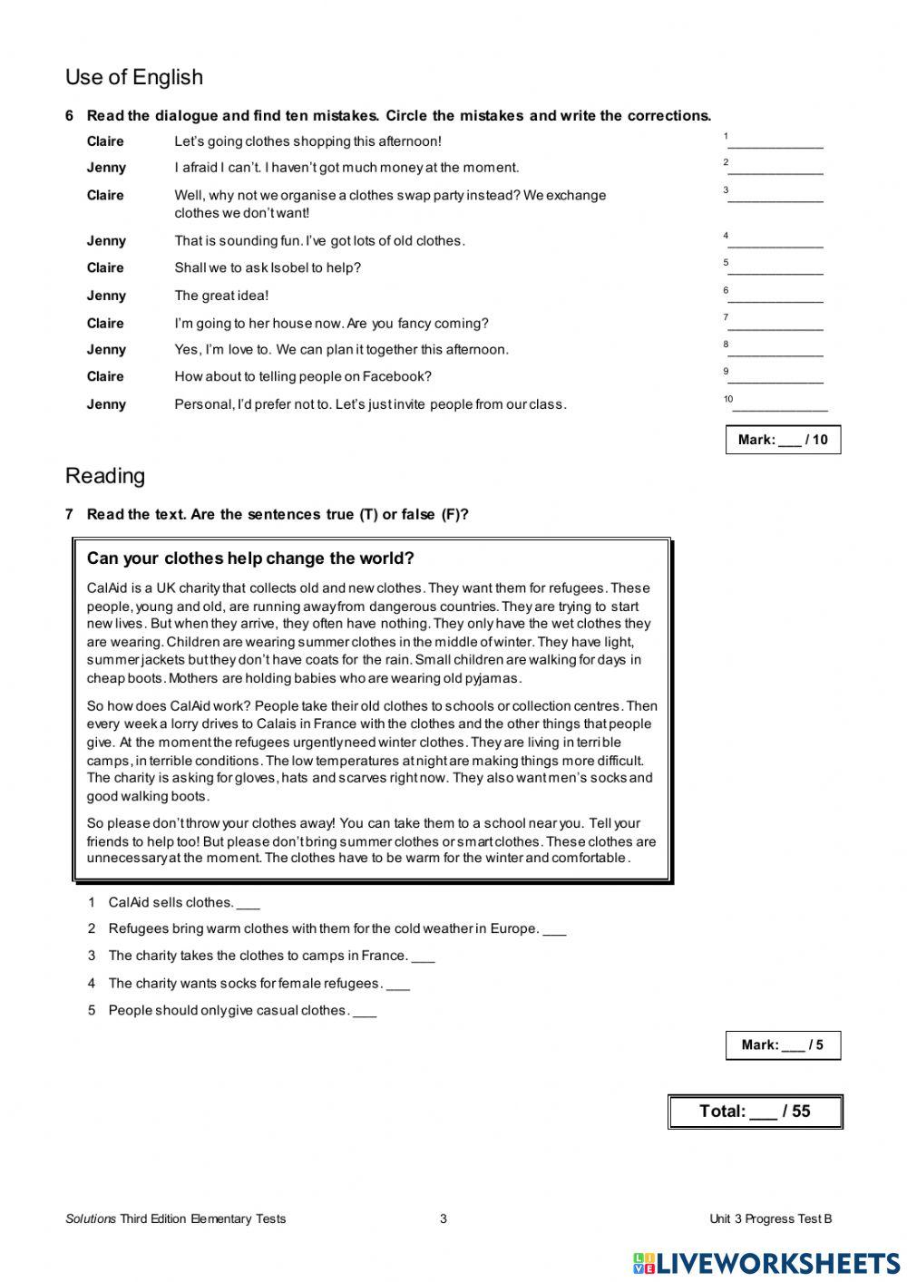 5E | Free Interactive Worksheets | 5057741