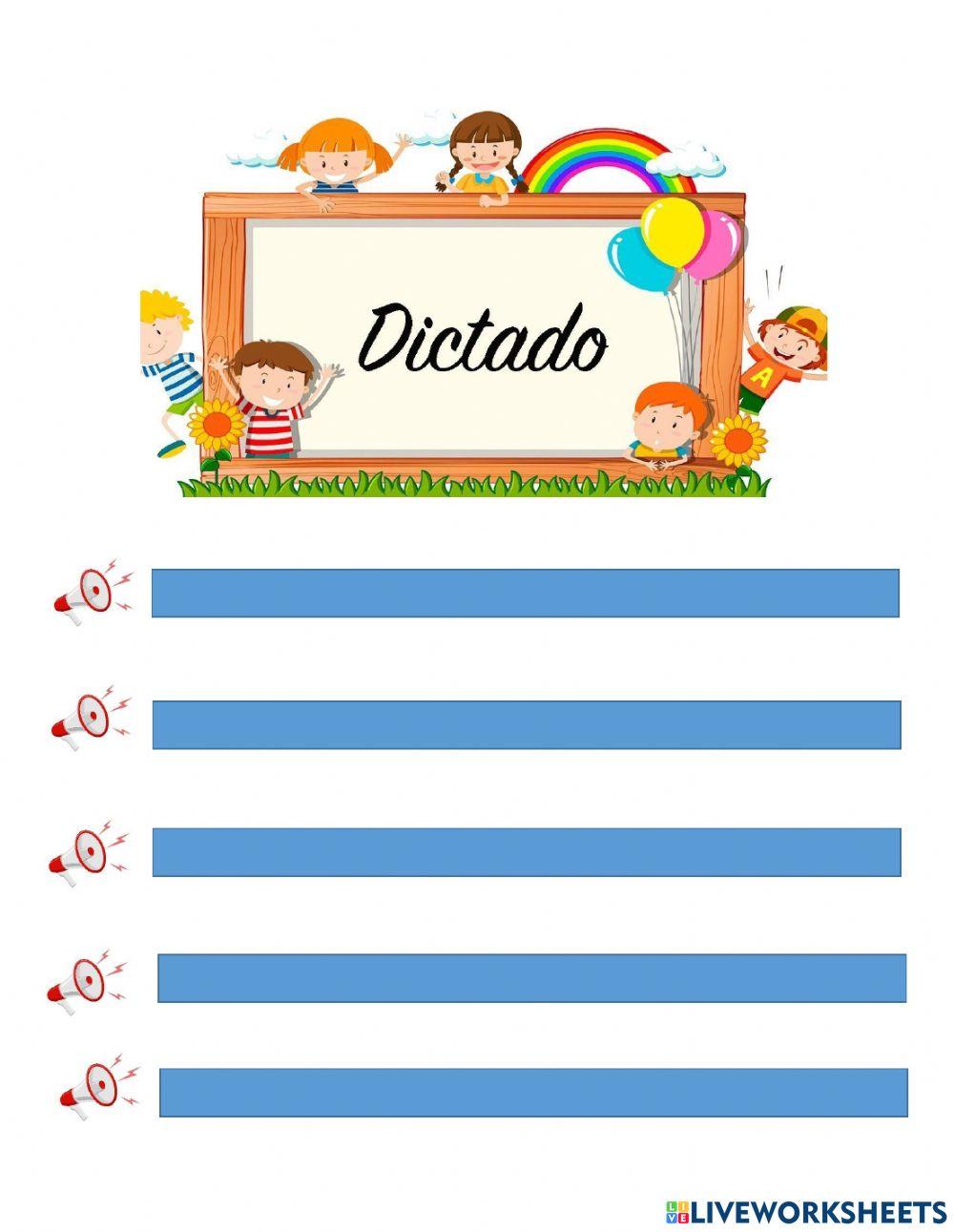 Comunicación dictado oraciones