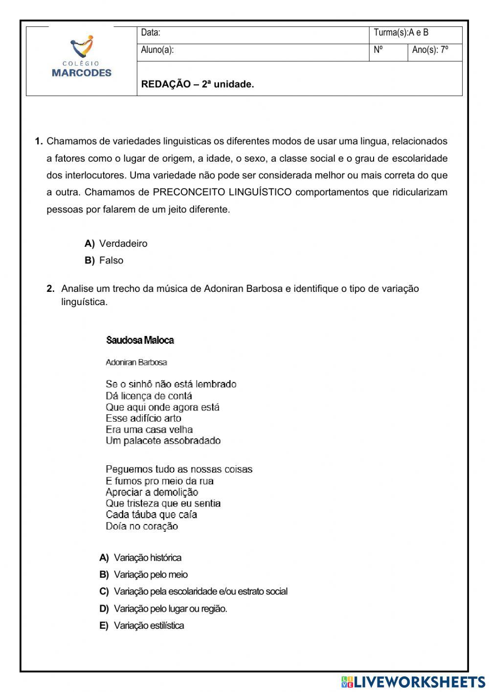 Redação - notícia