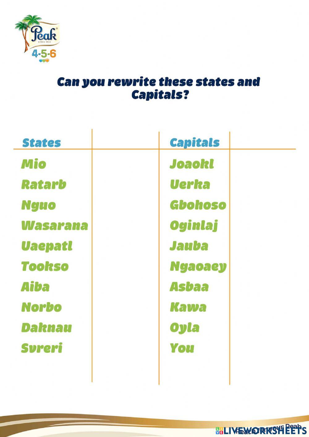 rearrange-states-and-capitals-of-nigeria-liveworksheets