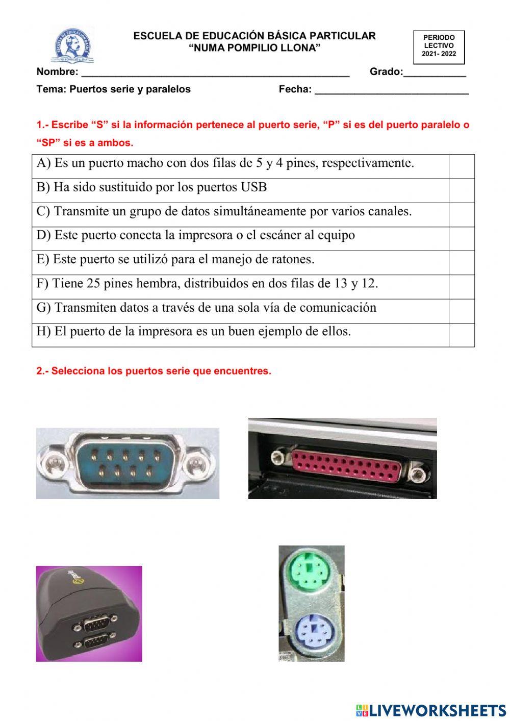 Puertos serie y paralelo