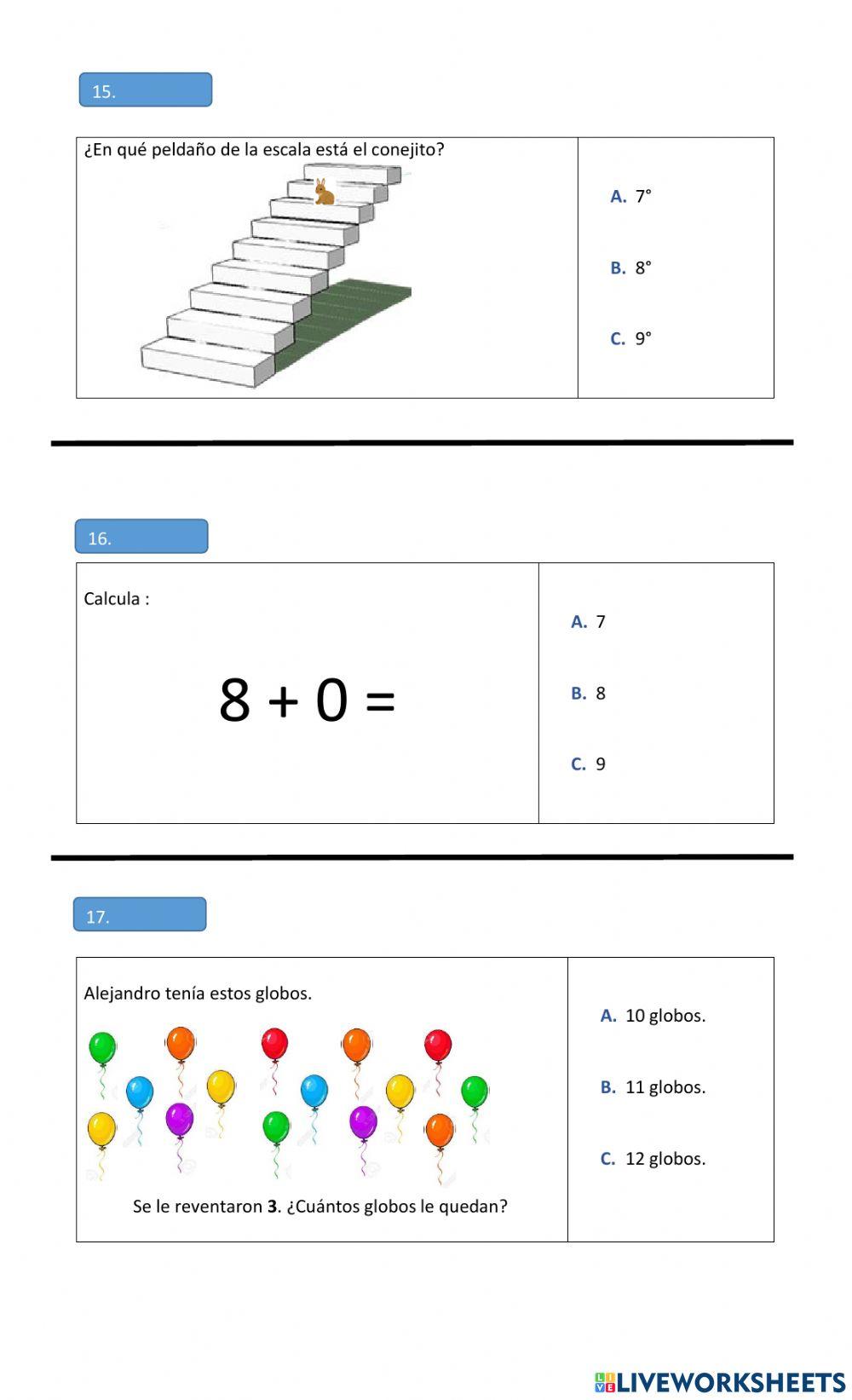Evaluación Intermedia 1ºBásico:Matemática