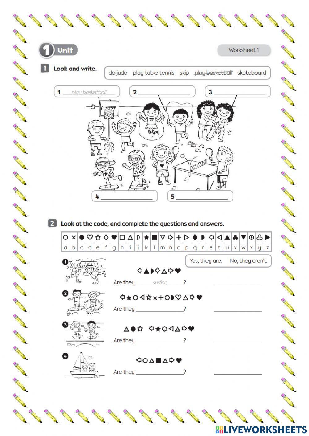 Present continuous and sports