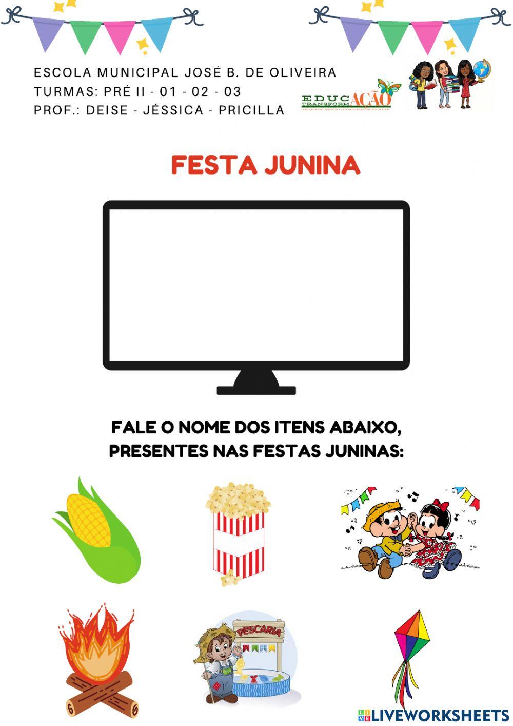 Exercicio de fala - festa junina