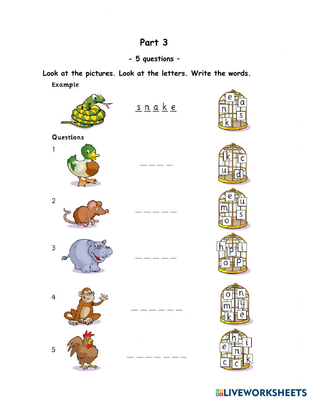 Starters Pre A1 Preparation