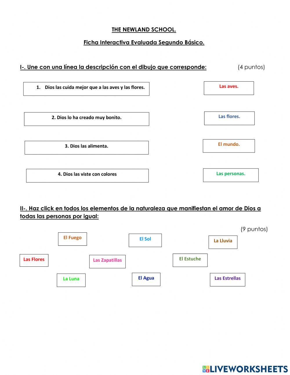 Evaluación 2° básico