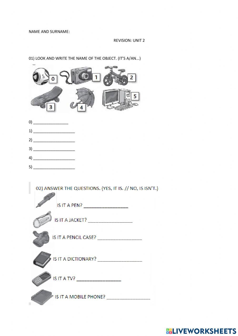 TODAY STARTER UNIT 2