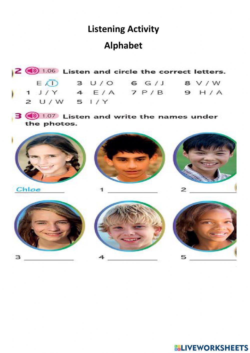 Children learning with Interactive Worksheets