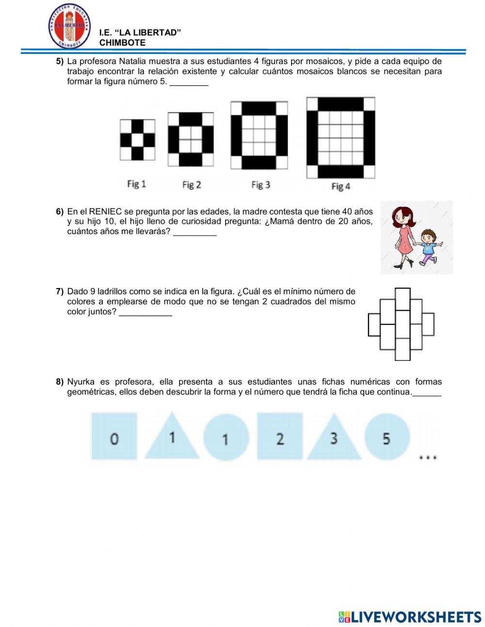 Juegos lógicos - ciclo VII
