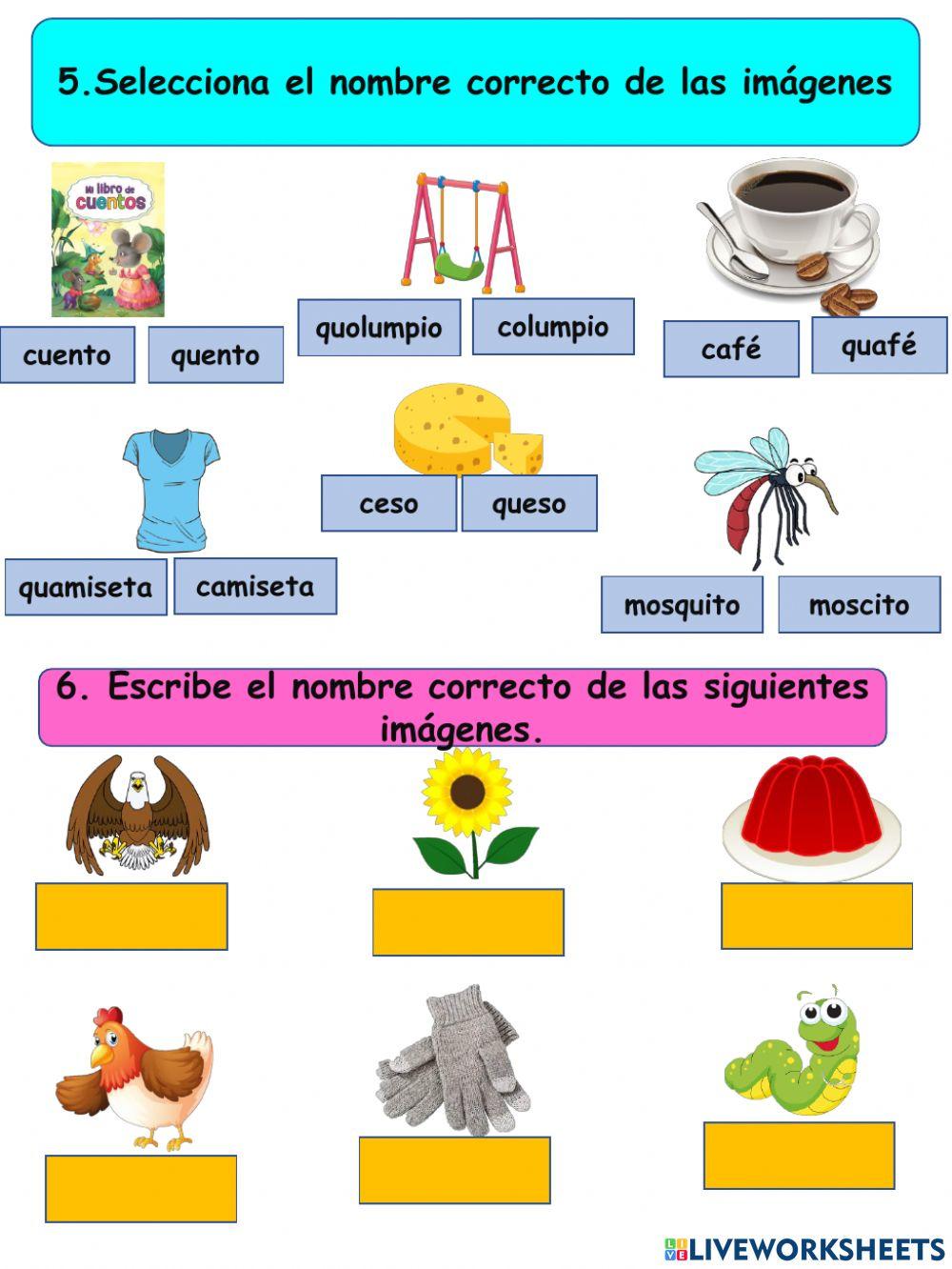 Ejercicios de español