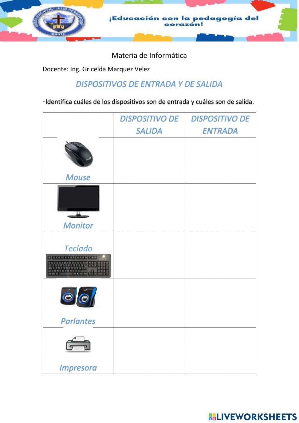 Dispositivos de entrada y salida