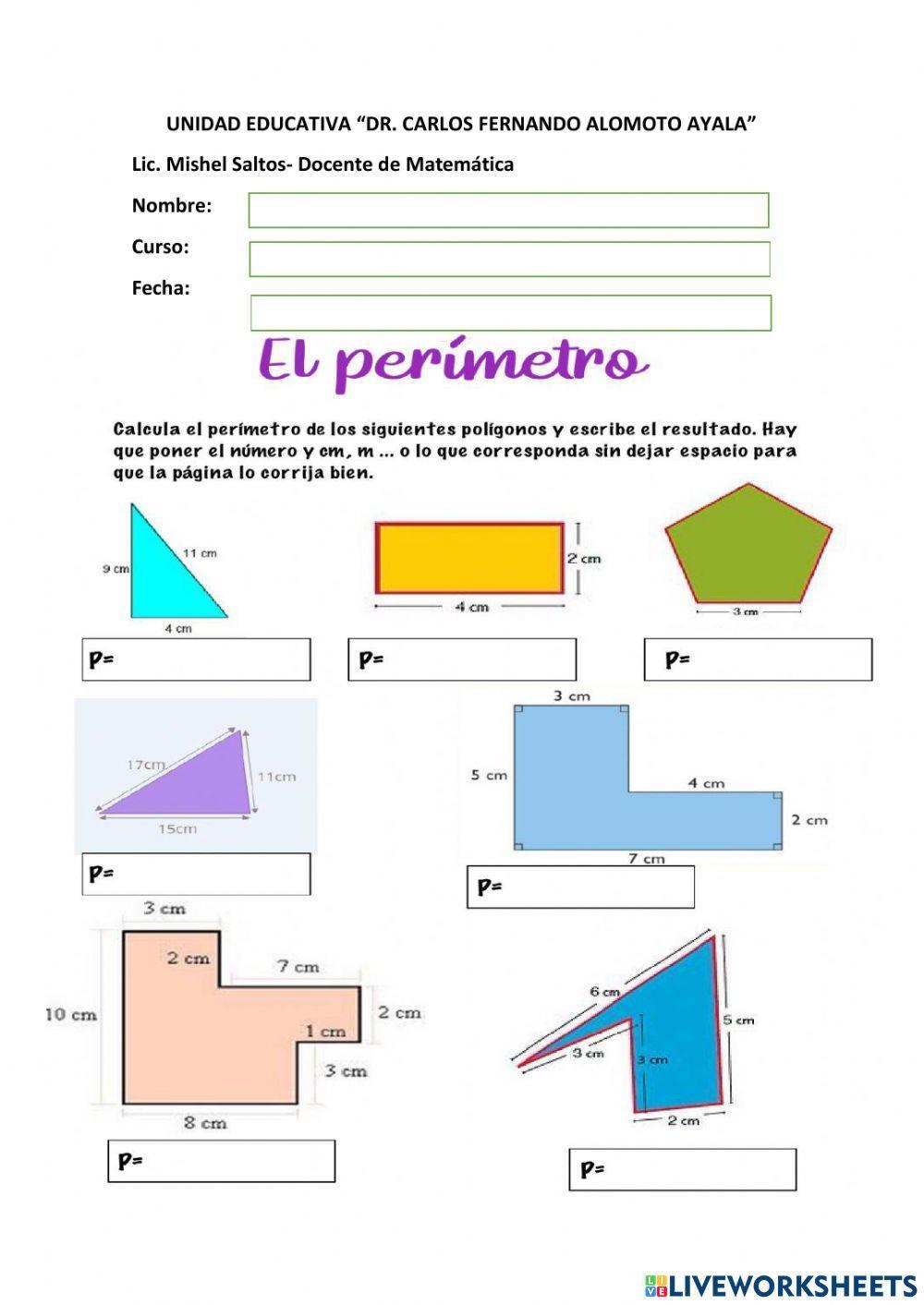 Àrea de figuras geomètricas