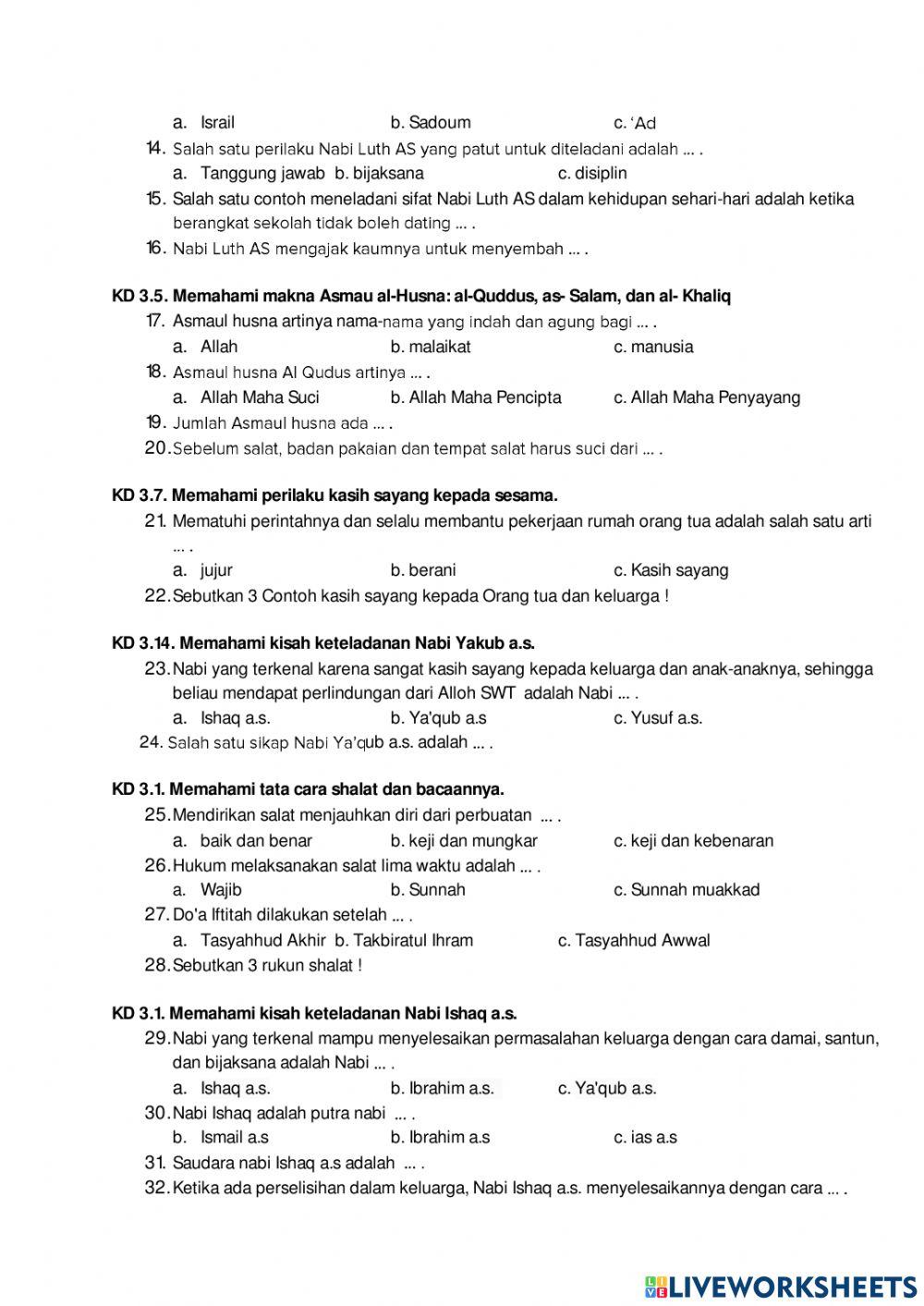 Penilaian akhir Tahun 2020-2021 PAI-BP