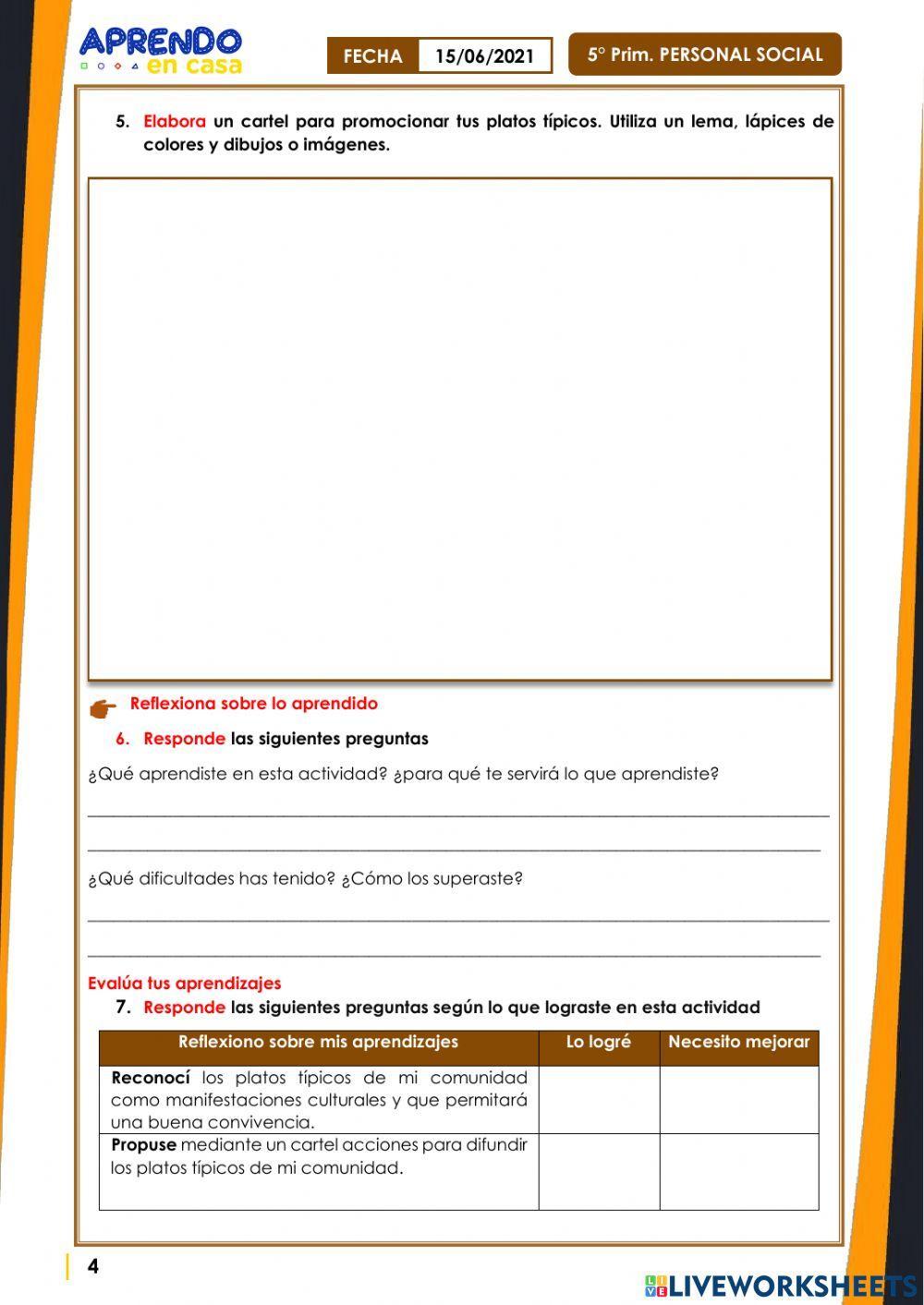 Valoramos la gastronomía de nuestra comunidad