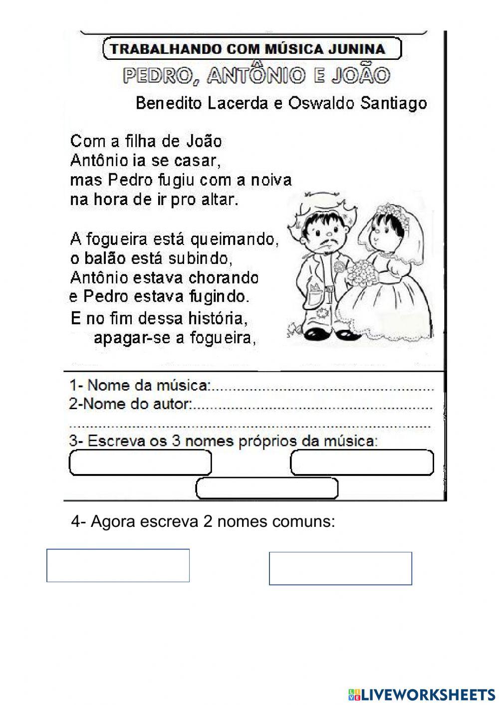 Texto  música junina