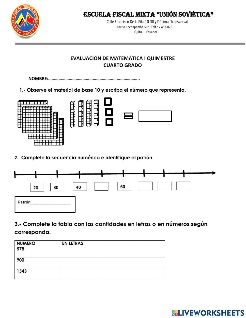 Evaluacion ii quimestre