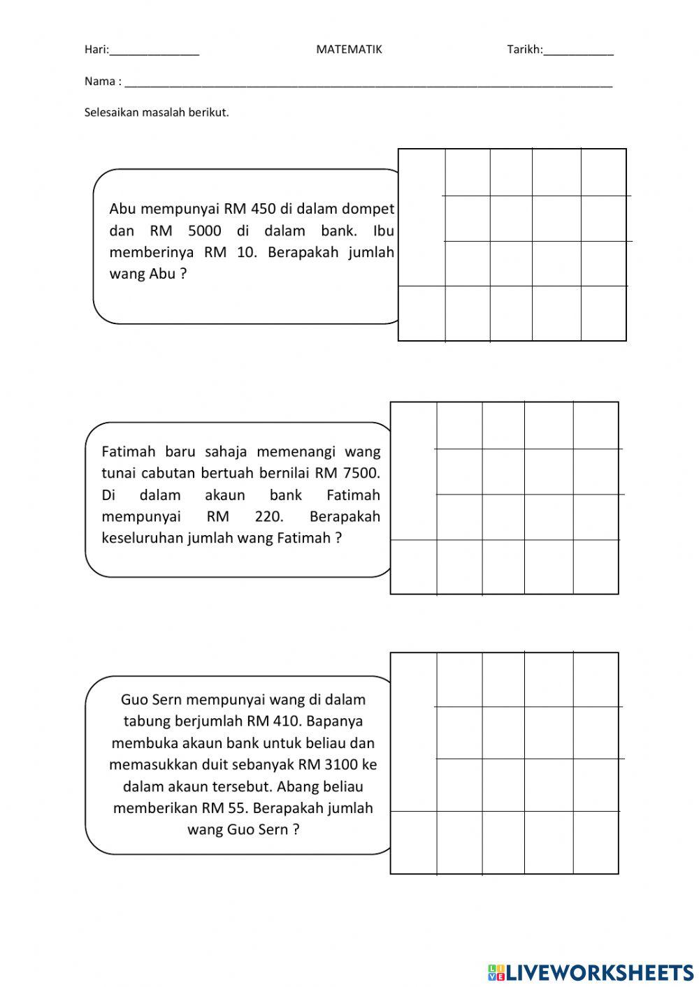Tambah Dalam Lingkungan 10000