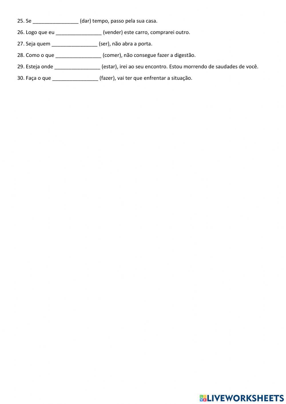 Futuro do subjuntivo