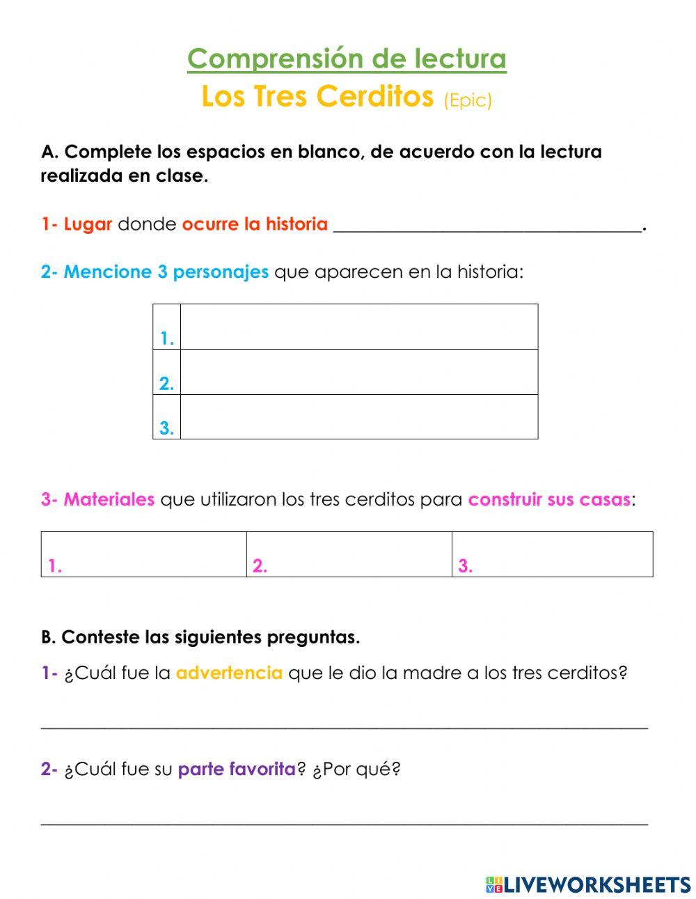 Comprensión de lectura