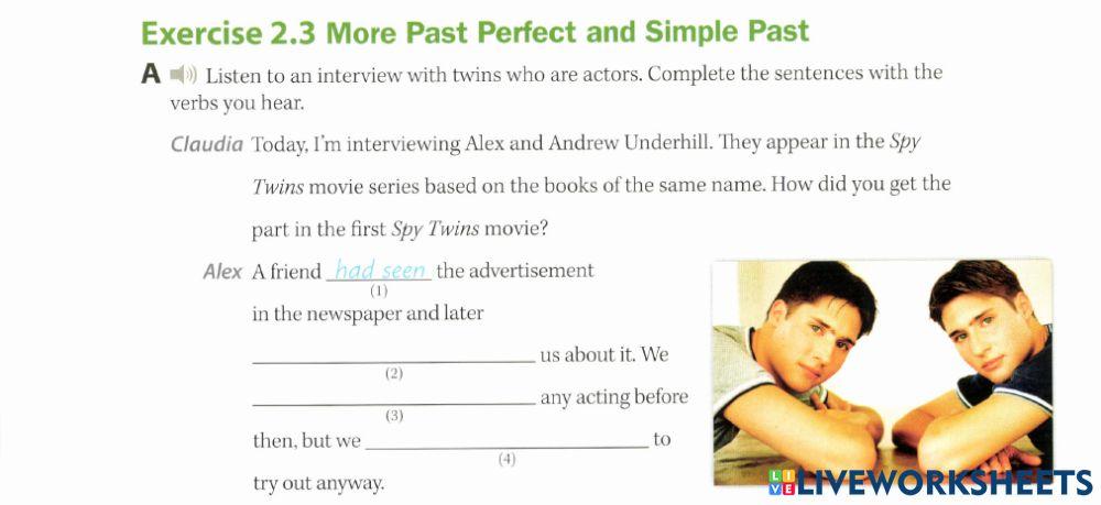 Simple past vs past perfect