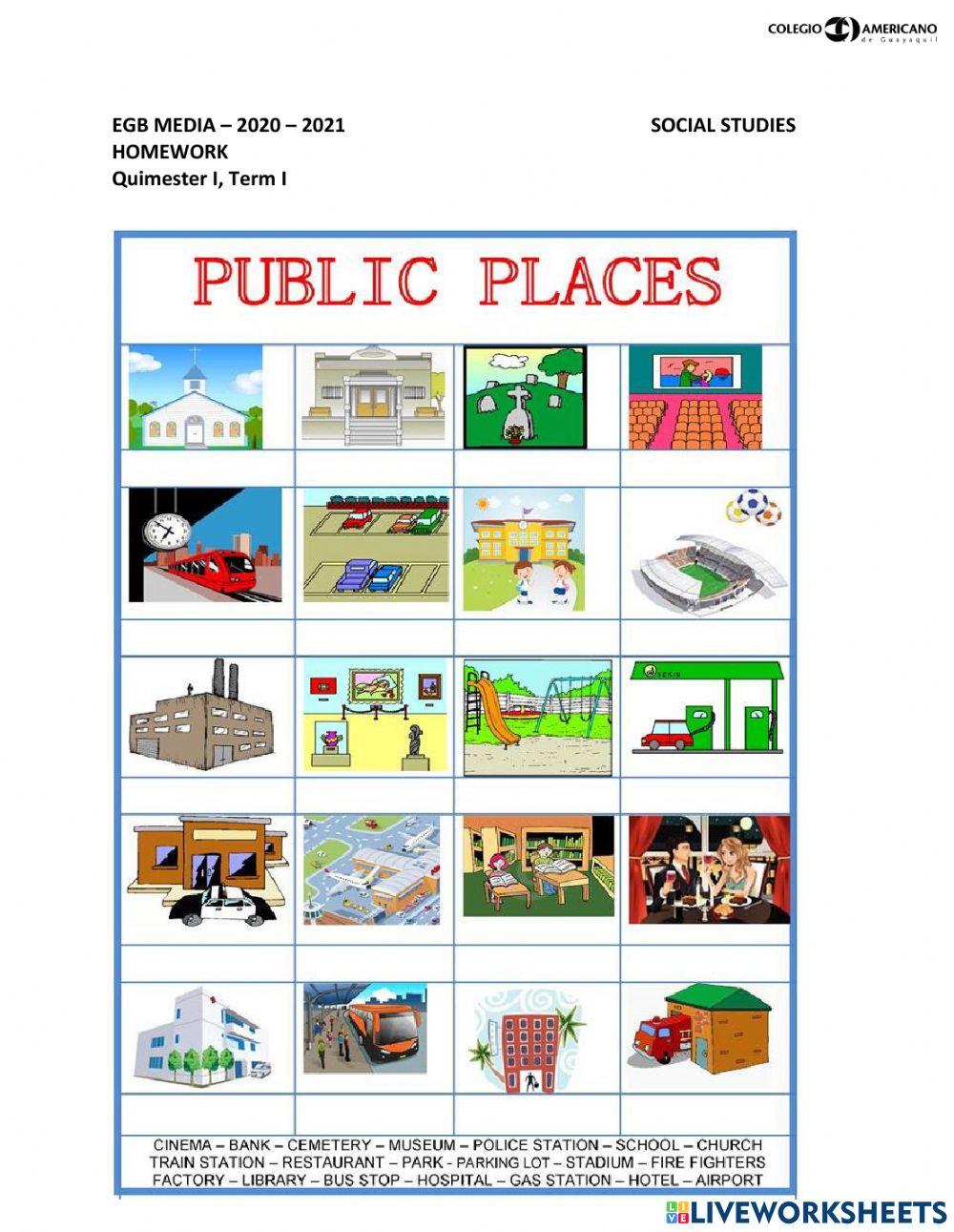 Public places
