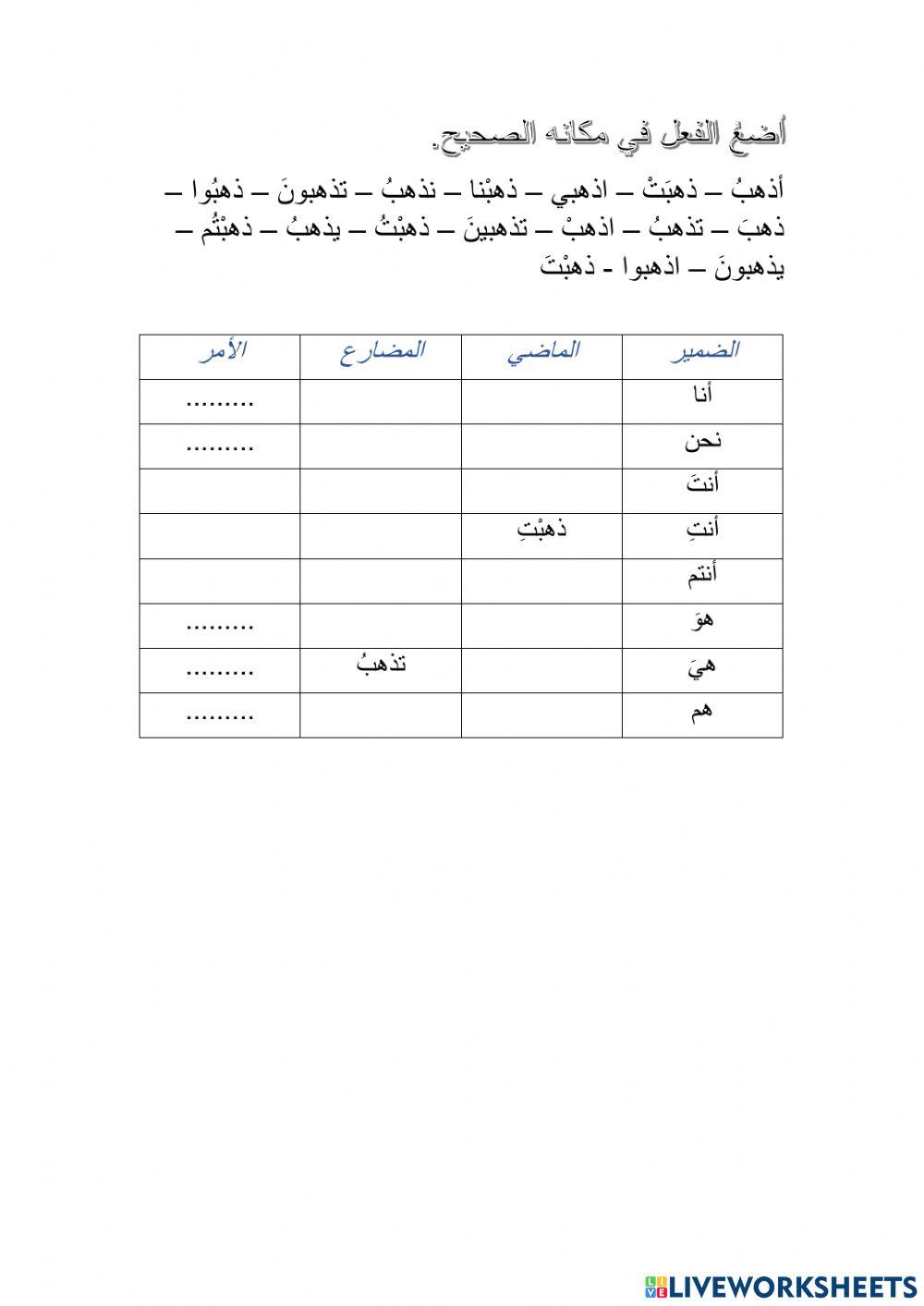 أنواع الفعل