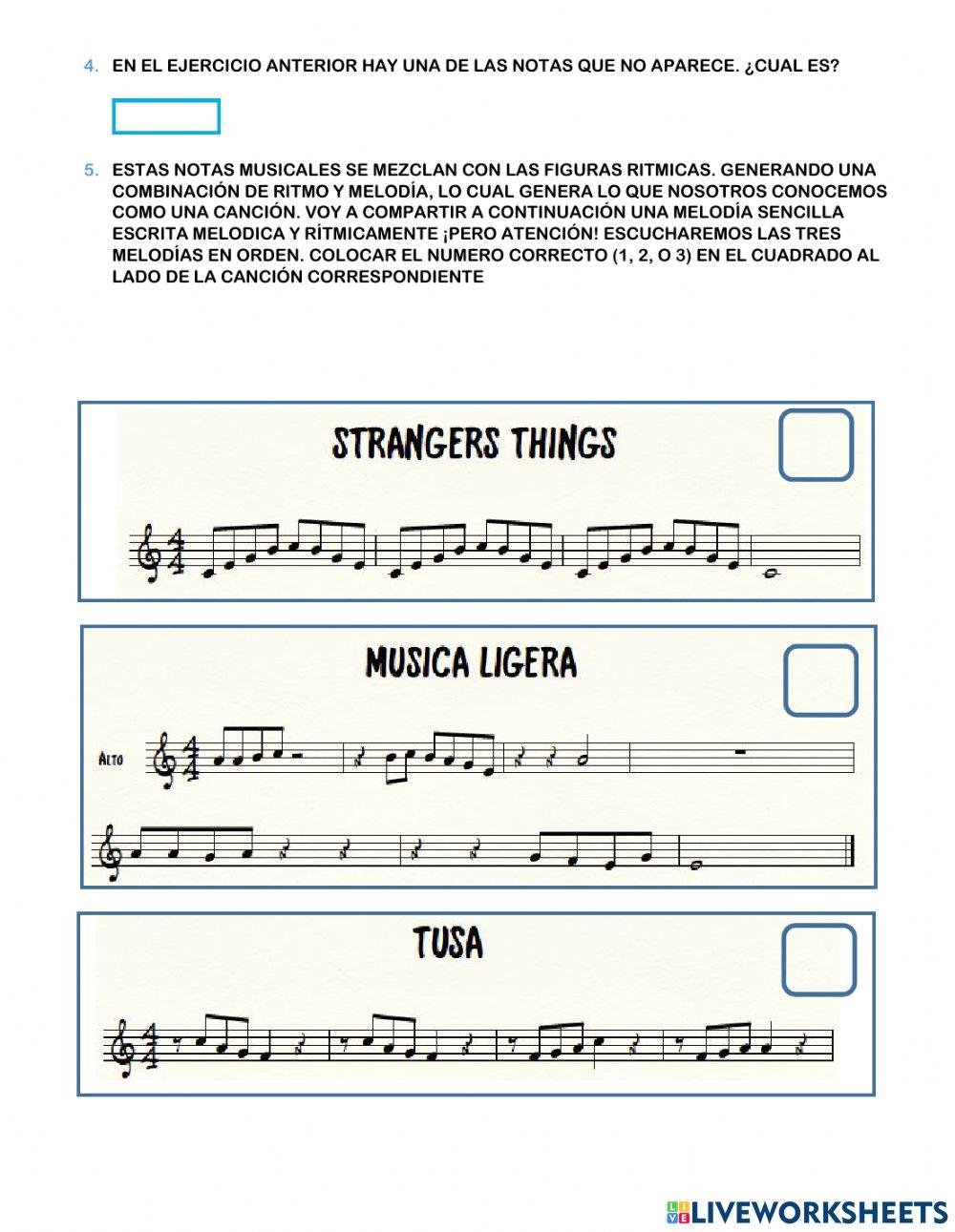 ACTIVIDAD 4 - Notas musicales