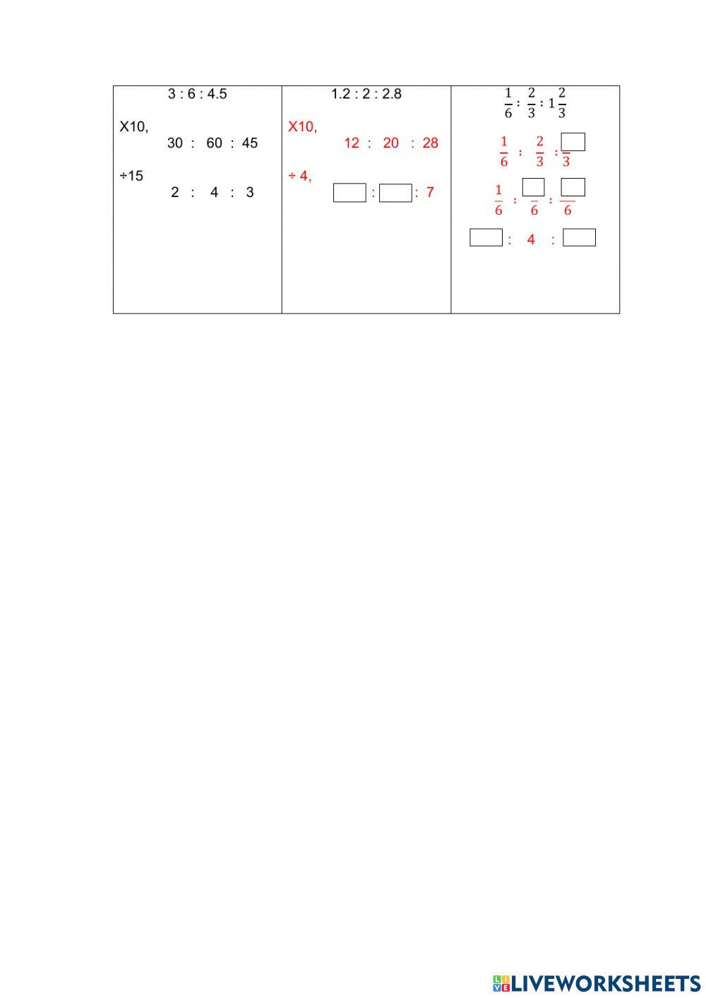 Nisbah, Kadar dan Kadaran