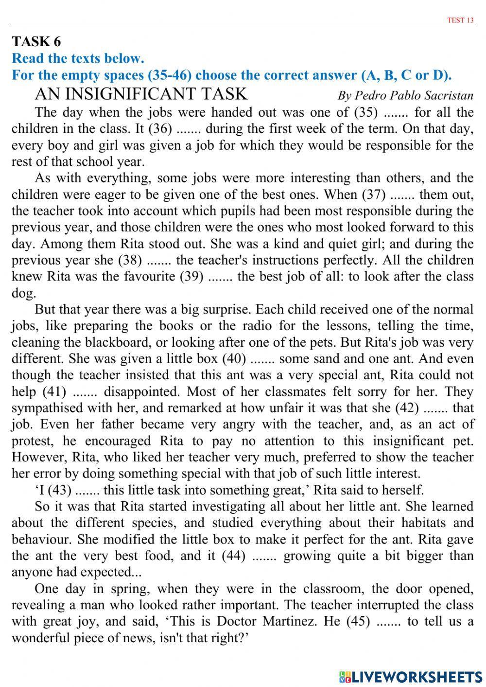 ZNO 20 TESTS - Test 13