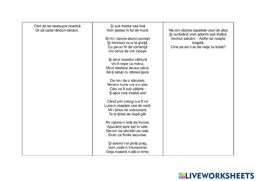 Sinteza: asemănări și deosebiri în poeziile eminesciene