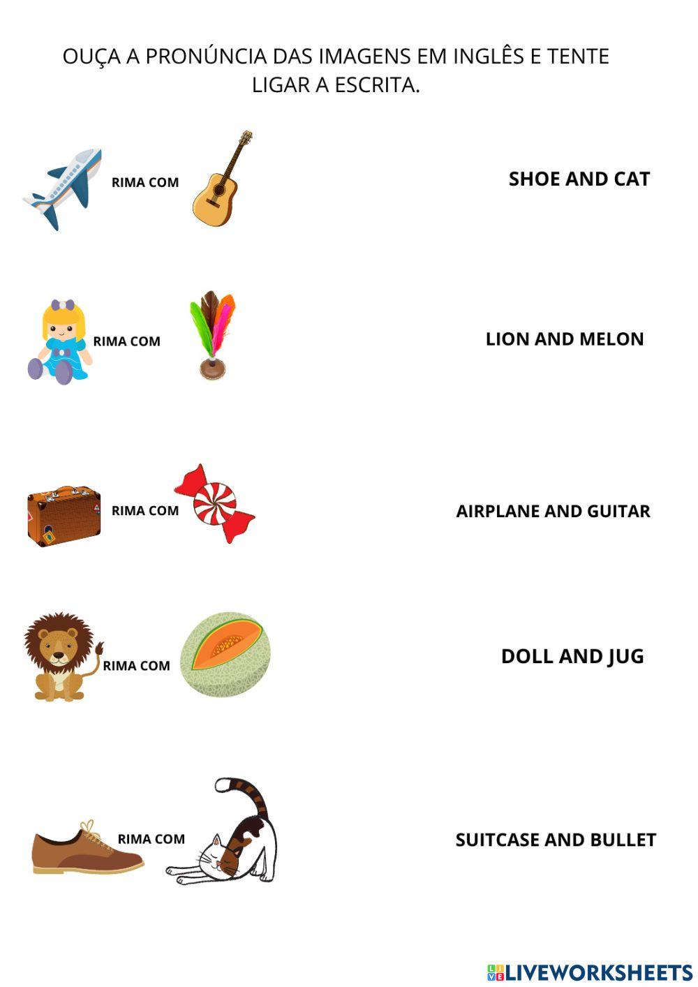 Ligue os sons a palavra