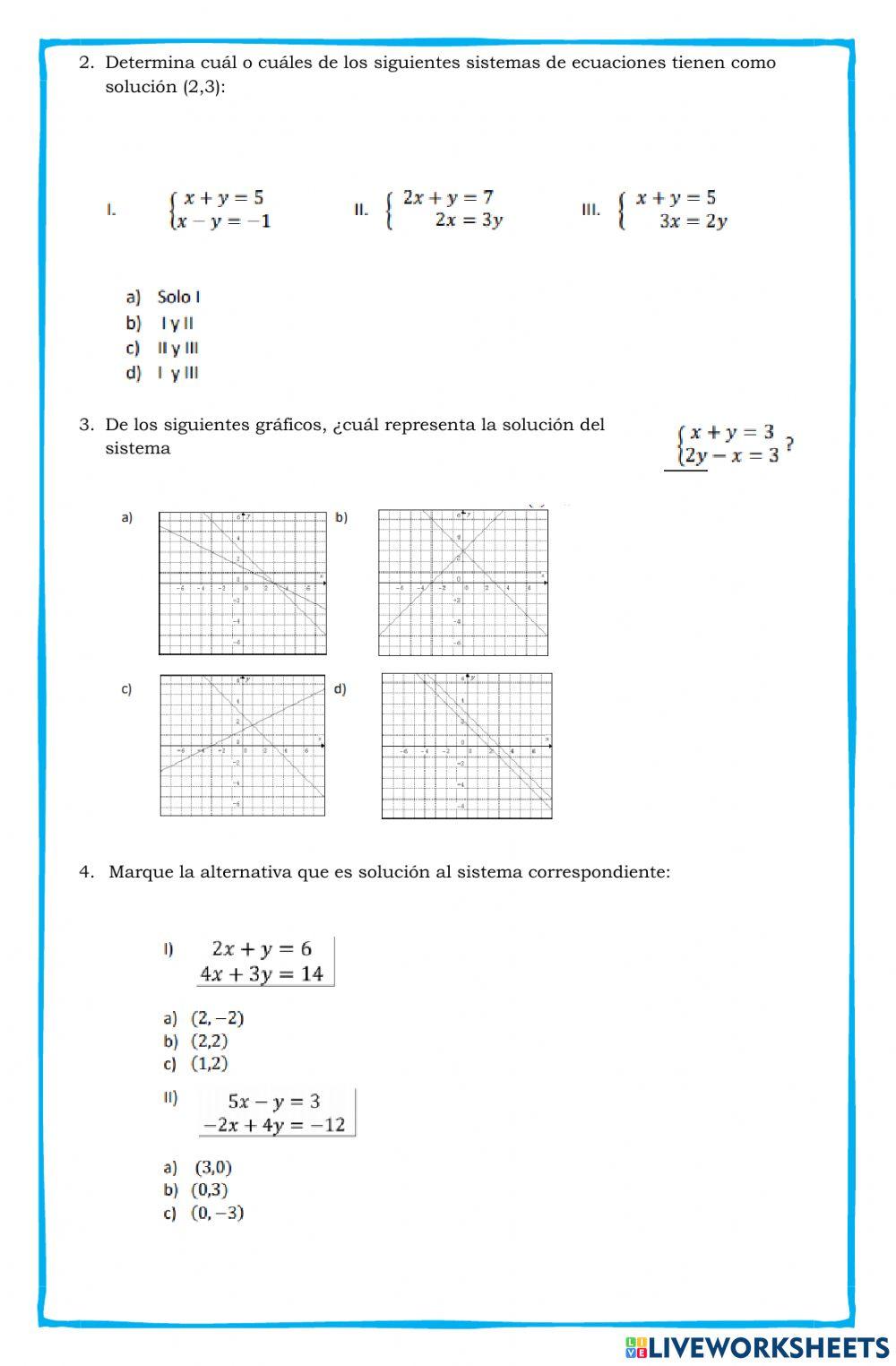 Sistema de ecuaciones