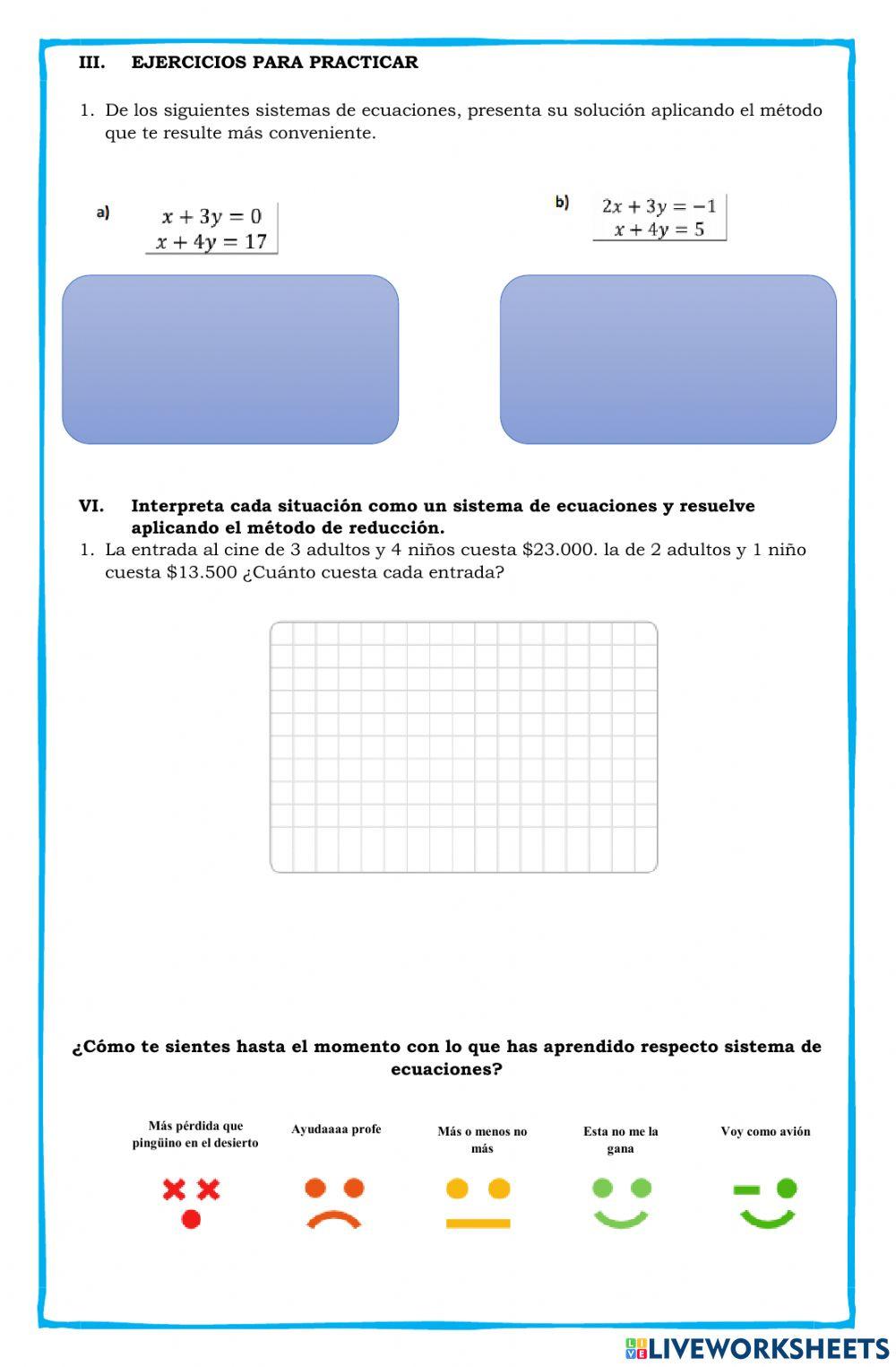 Sistema de ecuaciones