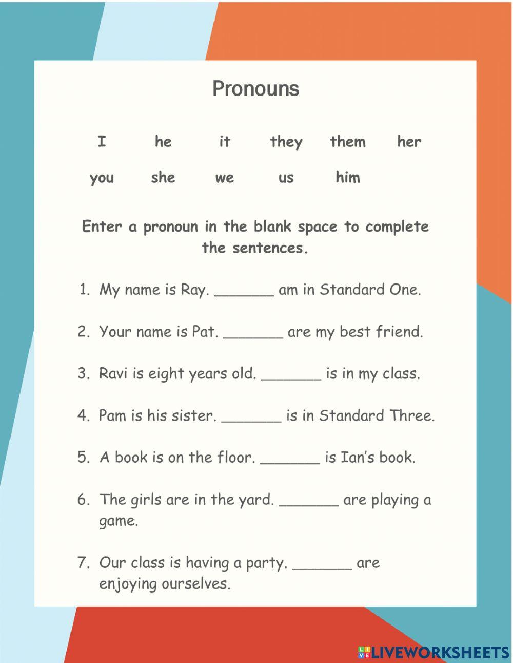Pronouns Practice