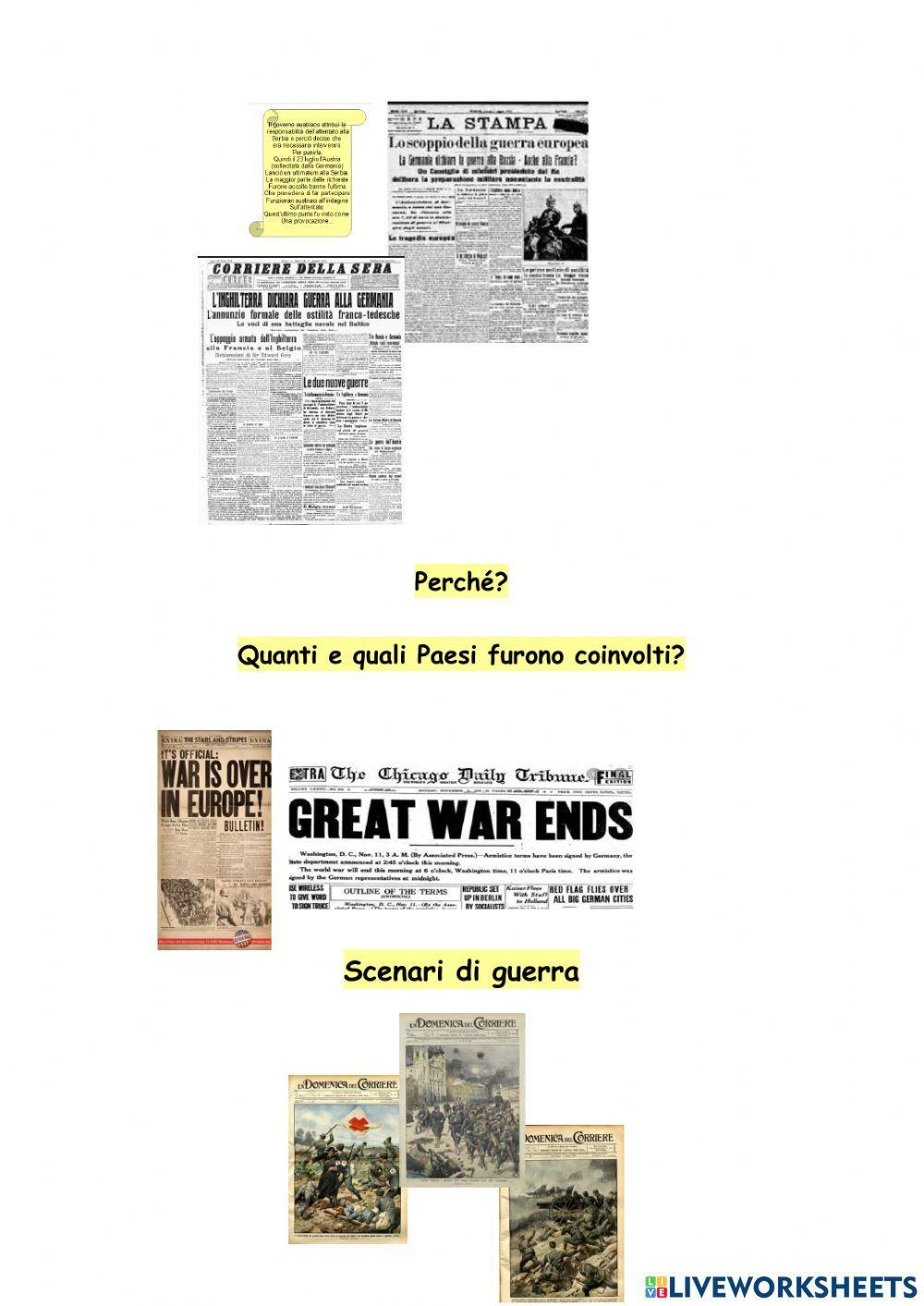 La I Guerra Mondiale Cap.1.Una Sintesi semplificata.