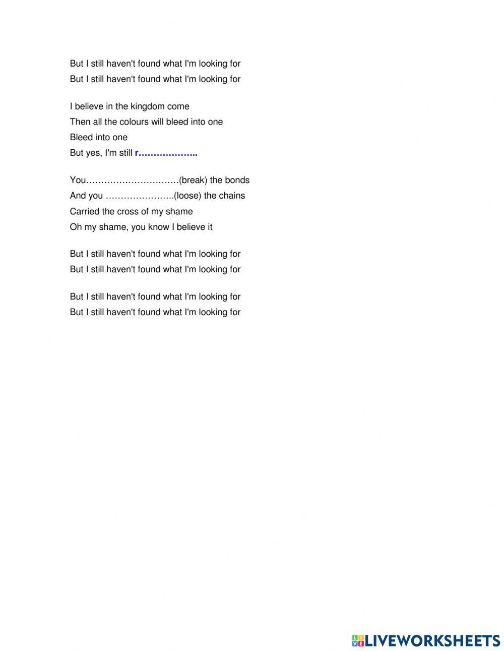 Songs-Present Perfect U2