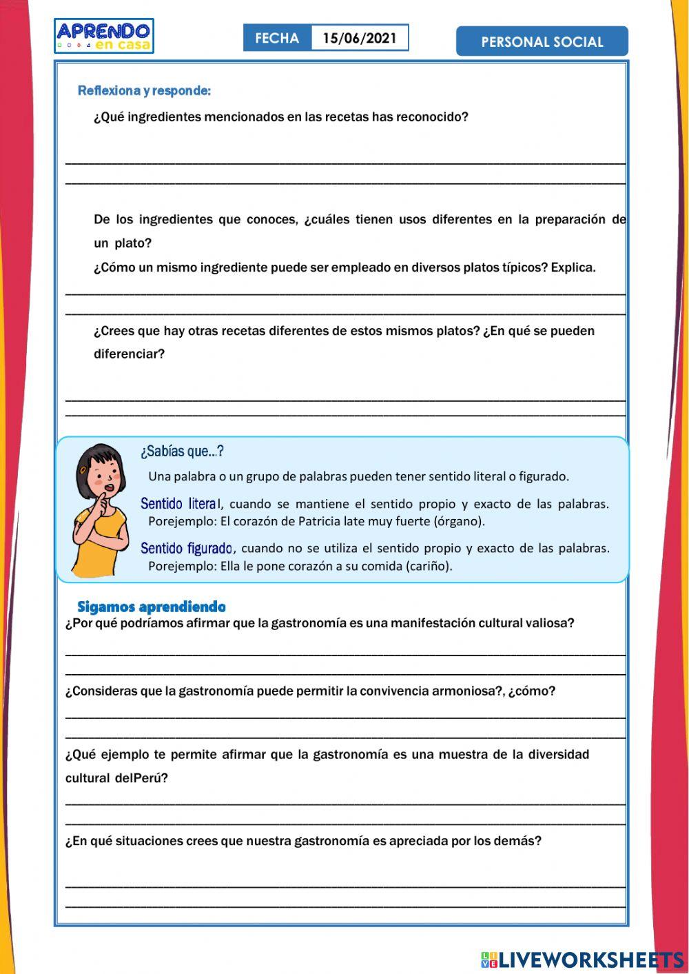 Valoramos la gastronomía de nuestra comunidad