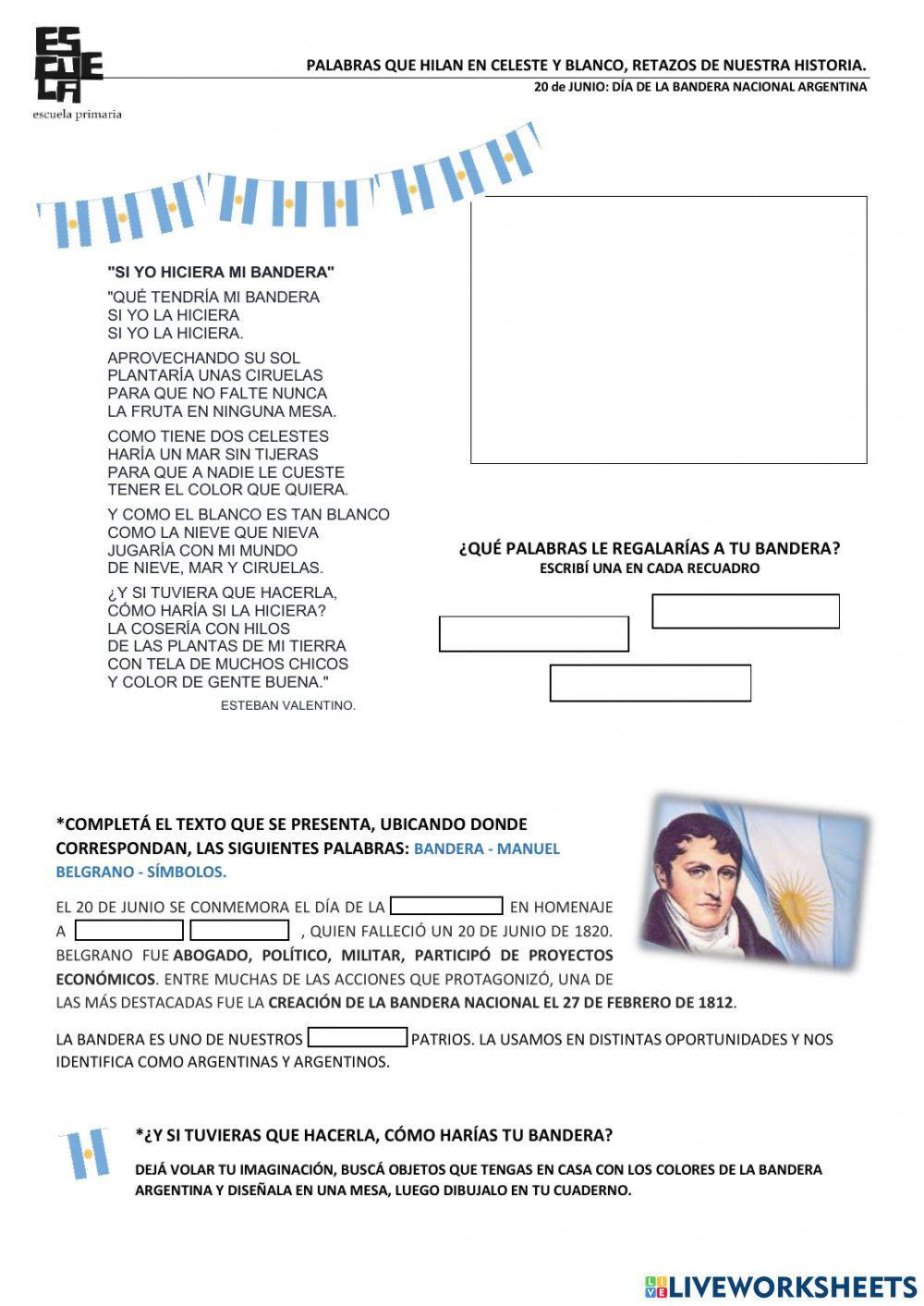 Palabras que hilan en celeste y blanco, retazos de nuestra historia.