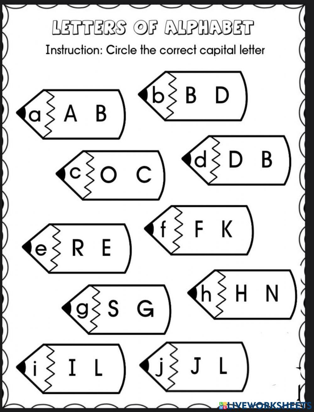 Letters of alphabet (A)