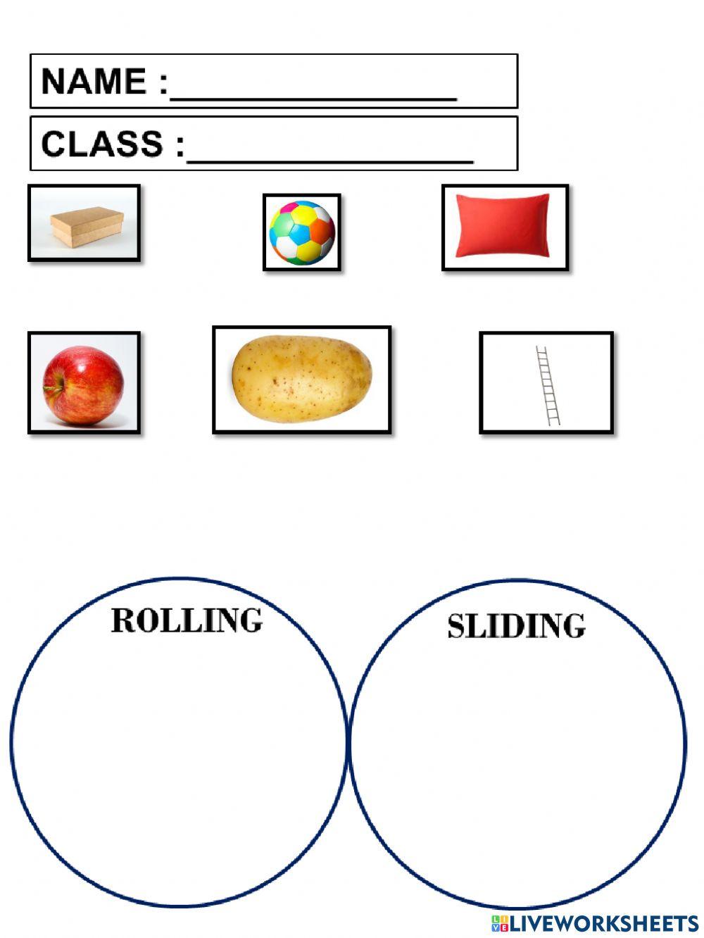 Roll slide worksheet Live Worksheets