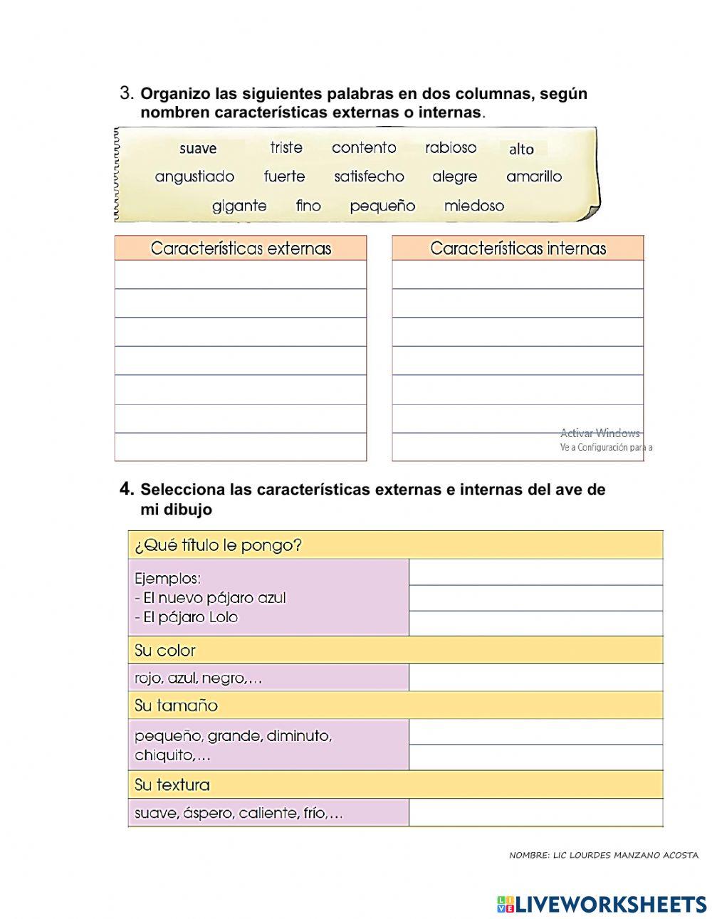 Descripción de animales