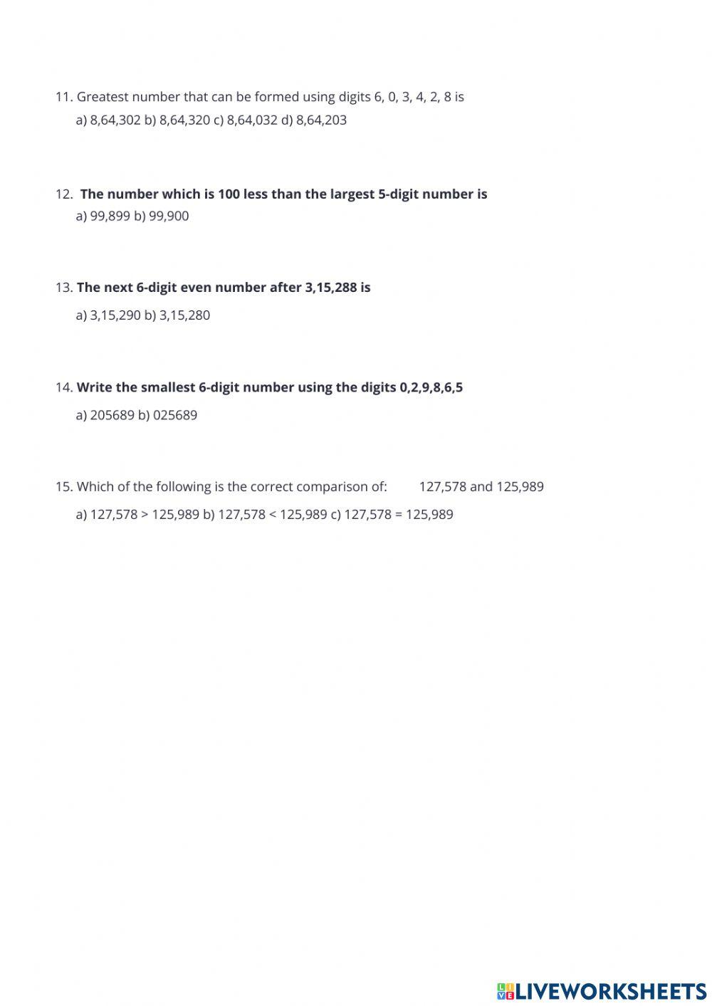 Numbers - Numeration