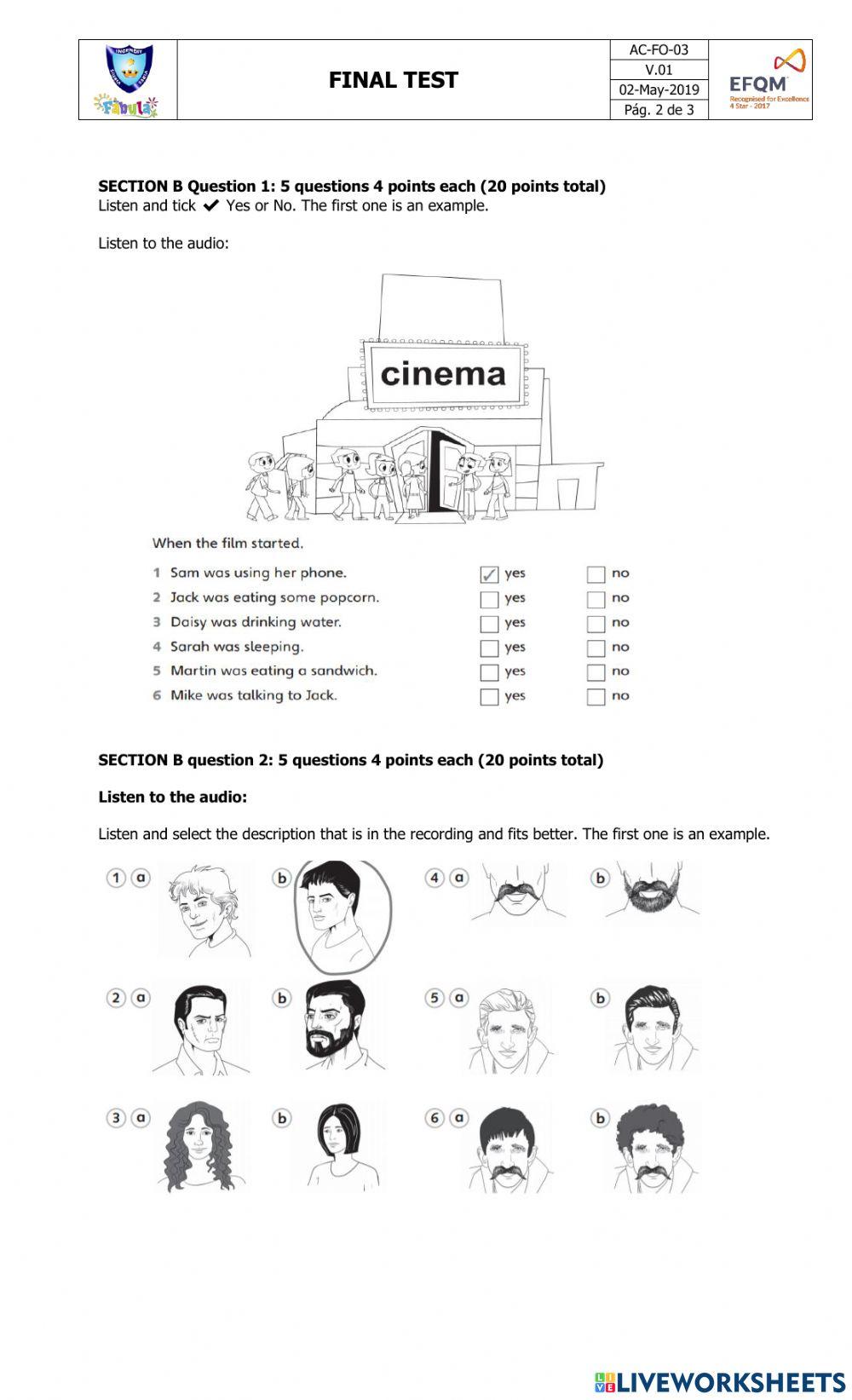 FINAL EXAM 4D 2ND TERM