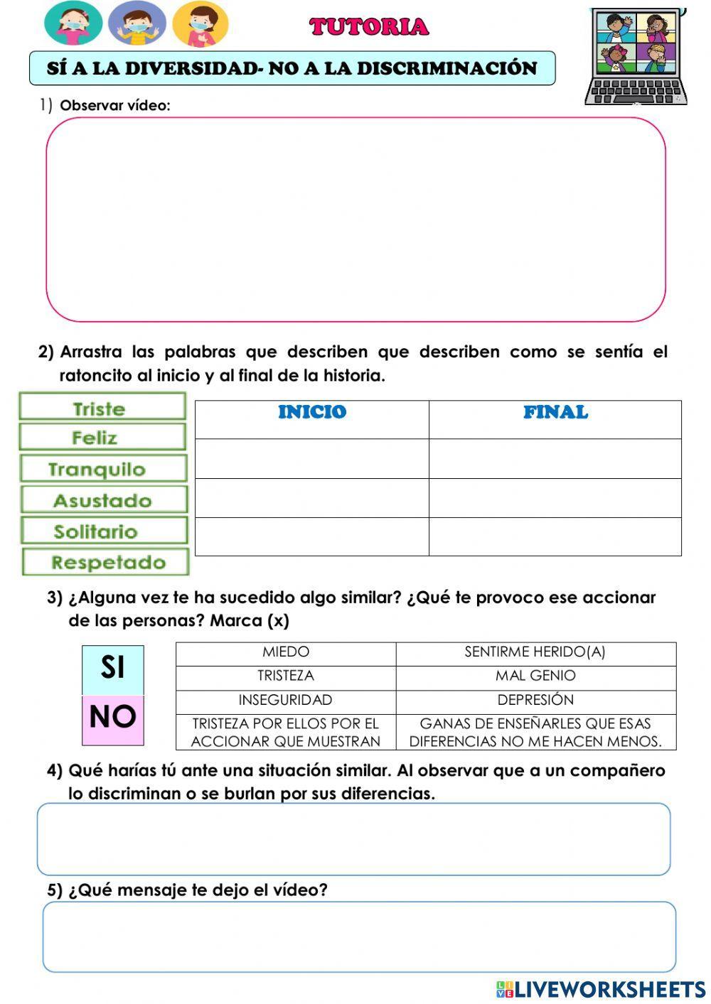Si a la diversidad - no a la discriminación