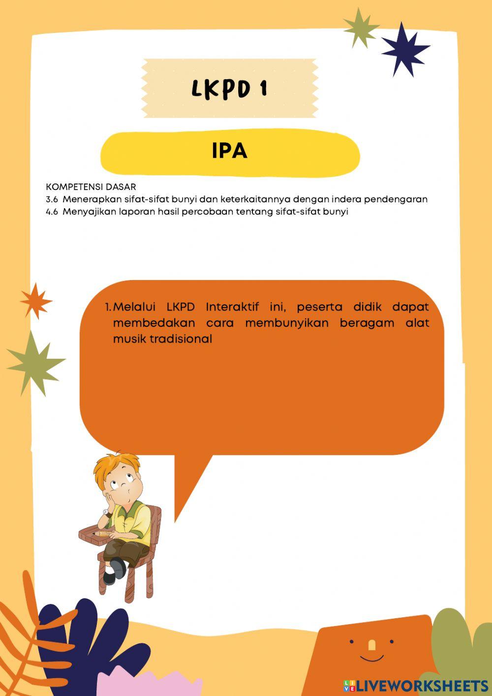 Lkpd kelas 4 tema 1 subtema 1 pembelajaran 1