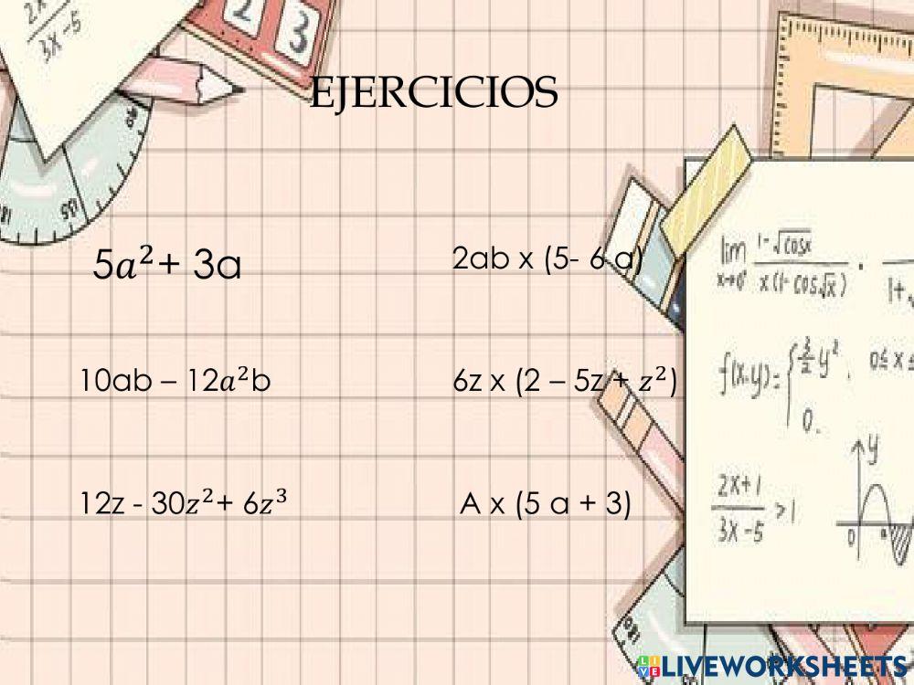 Factorización de monomios