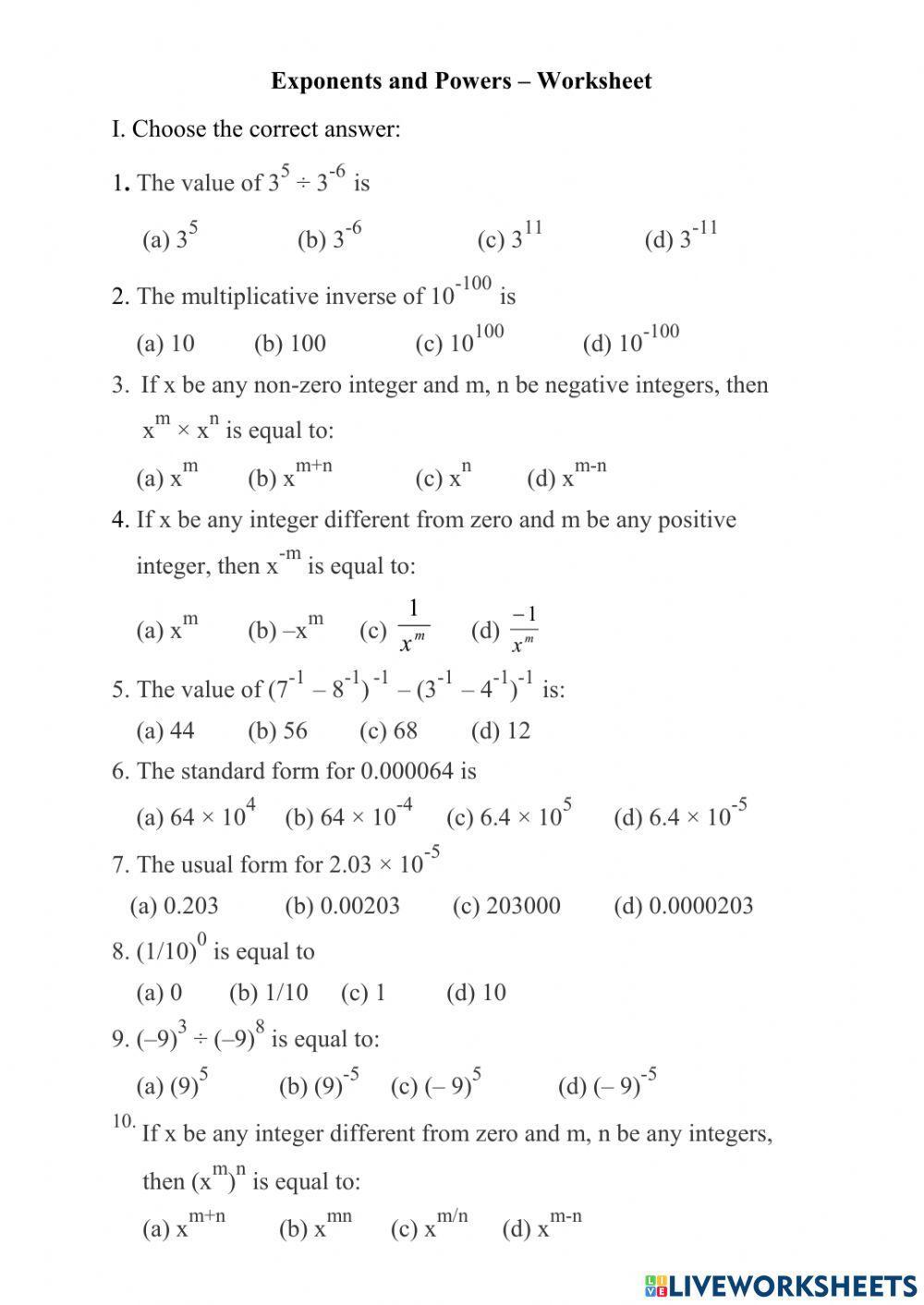 exponents-and-powers-interactive-worksheet-live-worksheets