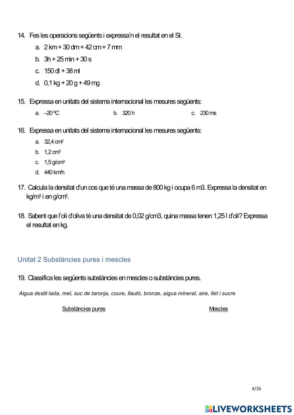 Física i química 2nESO. Recuperació Extraordinària Juny.CURS 2020-21.