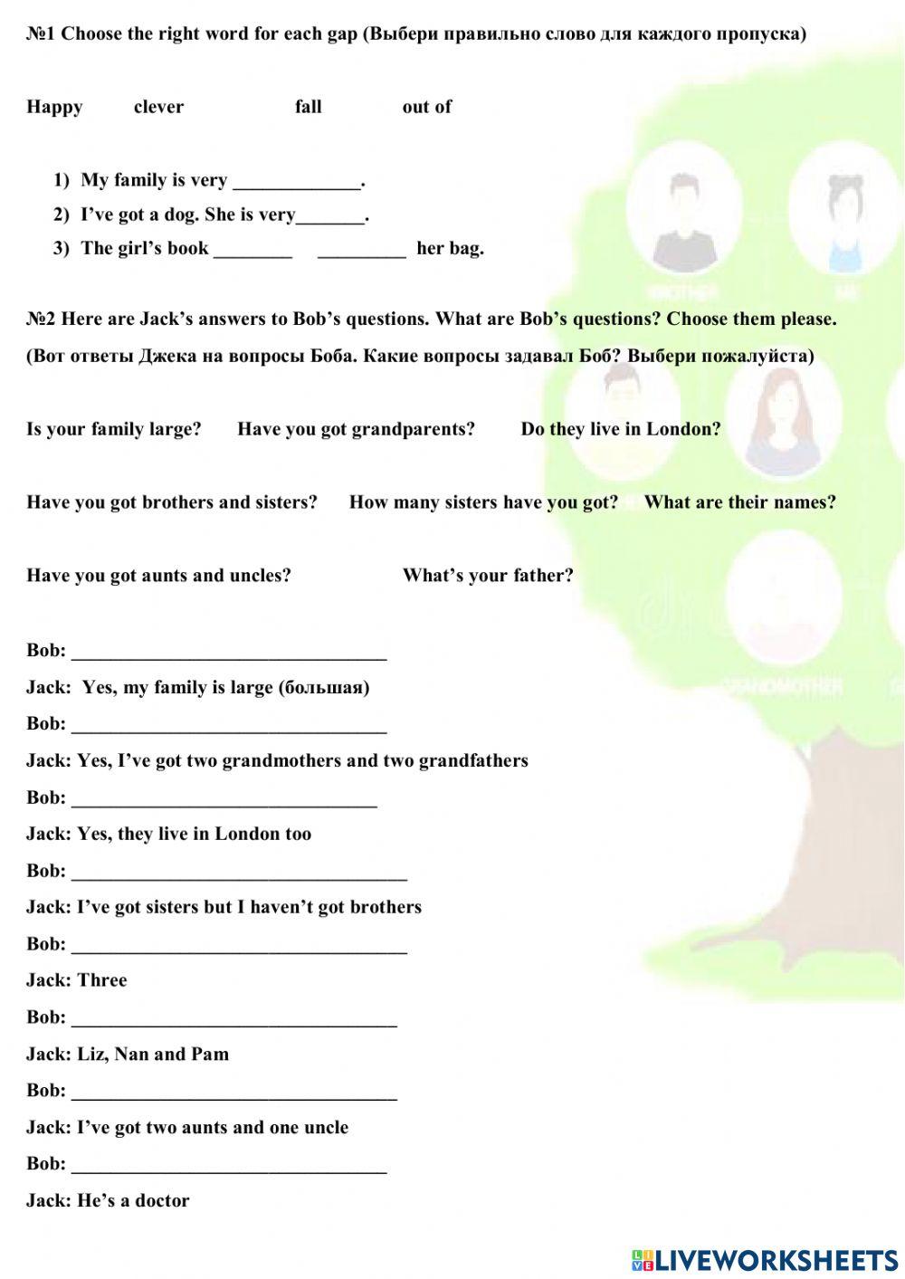 Family , Have got , Questions Vereshagina 2 U49