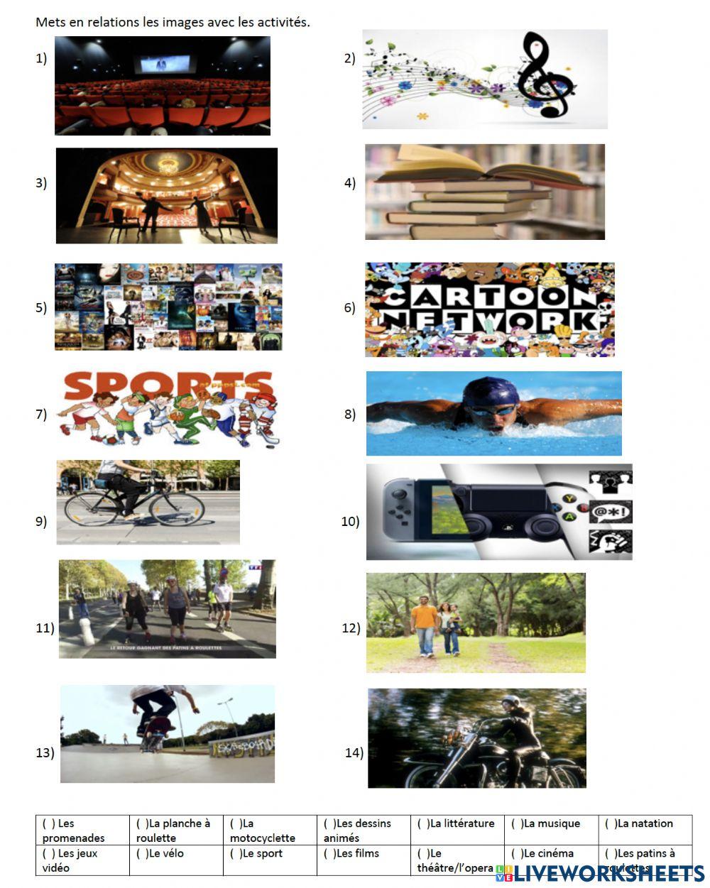 Vocabulaire des goûts